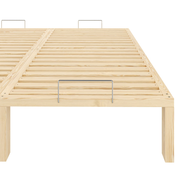 Bett Holz WEYBURN 160 x 200 cm natur