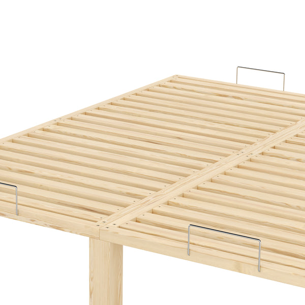 Bett Holz WEYBURN 180 x 200 cm natur