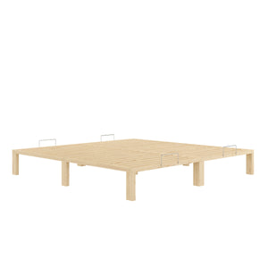 Bett Holz WEYBURN 200 x 200 cm natur