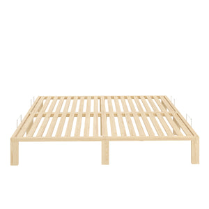 Bett Holz WEYBURN 200 x 200 cm natur