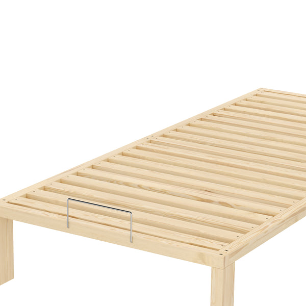 Bett Holz WEYBURN 90 x 200 cm natur