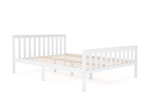 Bett Massivholz EMILY 140 x 200 cm weiss