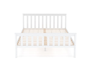 Bett Massivholz EMILY 140 x 200 cm weiss