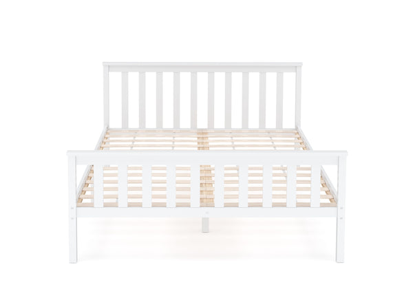 Bett Massivholz EMILY 140 x 200 cm weiss