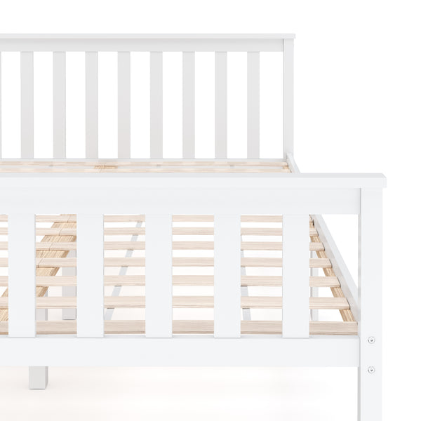 Bett Massivholz EMILY 140 x 200 cm weiss