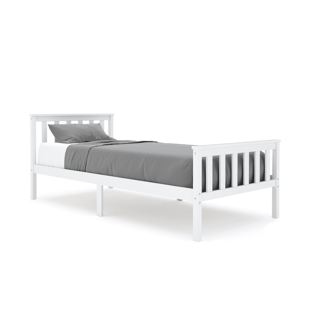 Solid wood bed EMILY 90 x 200 cm white