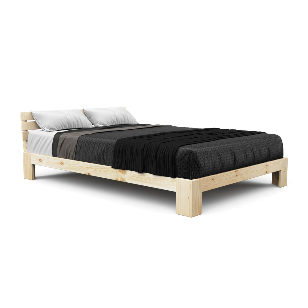 JAYDEN solid wood bed 140 x 200 cm natural