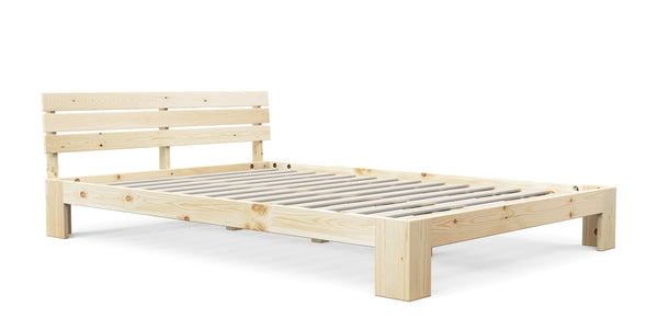Bett Massivholz JAYDEN 140 x 200 cm nature