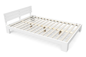 Bett Massivholz JAYDEN 140 x 200 cm weiss