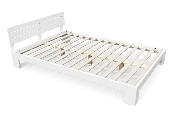 Bett Massivholz JAYDEN 140 x 200 cm weiss