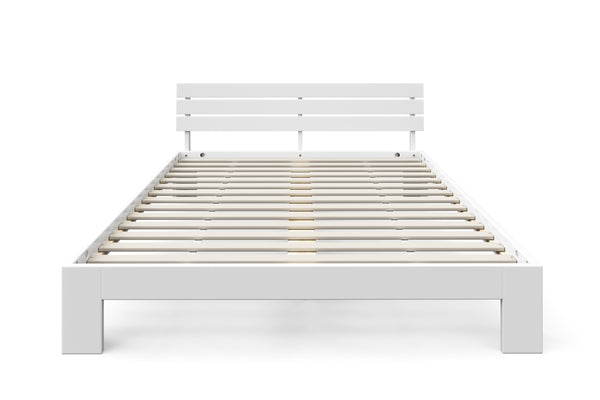 Bett Massivholz JAYDEN 140 x 200 cm weiss