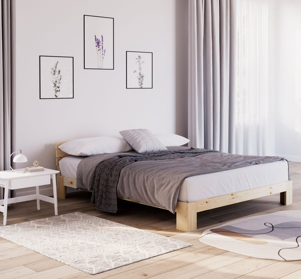Bett Massivholz JAYDEN 160 x 200 cm nature