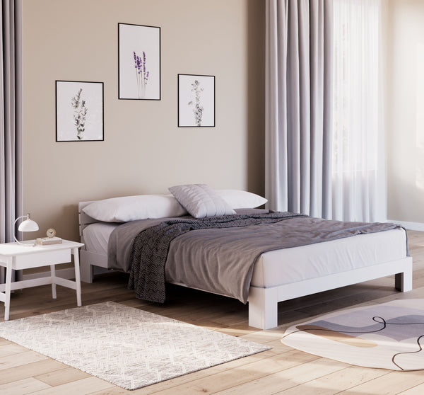 Bett Massivholz JAYDEN 160 x 200 cm weiss