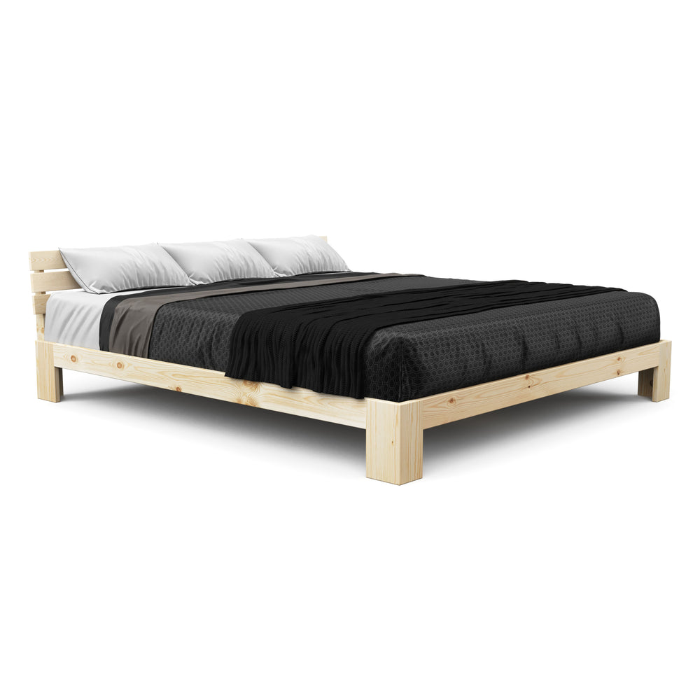 JAYDEN wooden bed 180 x 200 cm natural