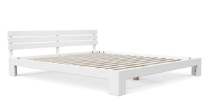 Bett Massivholz JAYDEN 180 x 200 cm weiss