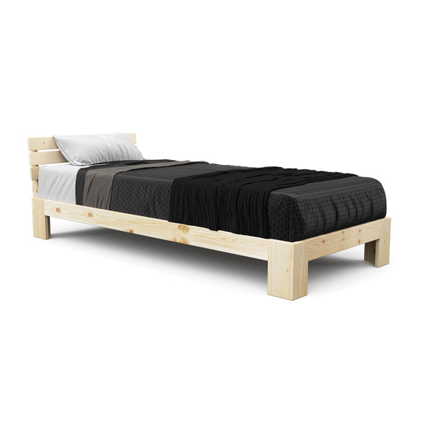 Bett Massivholz JAYDEN 90 x 200 cm nature