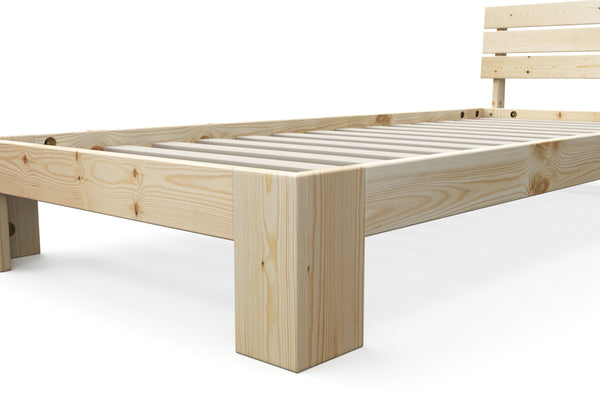 Bett Massivholz JAYDEN 90 x 200 cm nature