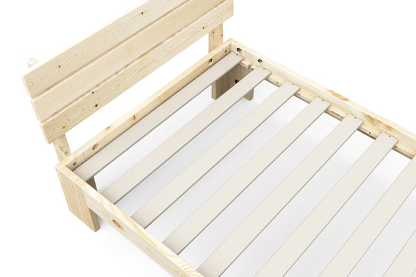 Bett Massivholz JAYDEN 90 x 200 cm nature