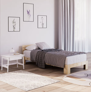 Bett Massivholz JAYDEN 90 x 200 cm nature