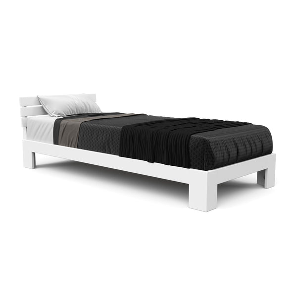 Bett Massivholz JAYDEN 90 x 200 cm weiss