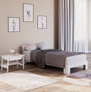 Bett Massivholz JAYDEN 90 x 200 cm weiss