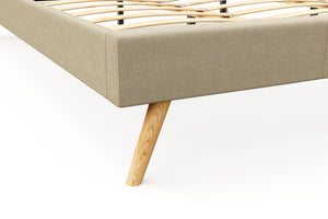 Polsterbett ELVAR 180 x 200 cm beige