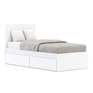 Bed with 2 drawers RIGI 90 x 200 cm white