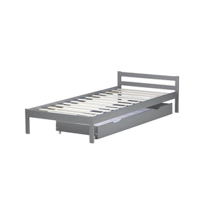 Bettkasten Schubladen mit Rollen 173x63x16cm Grau