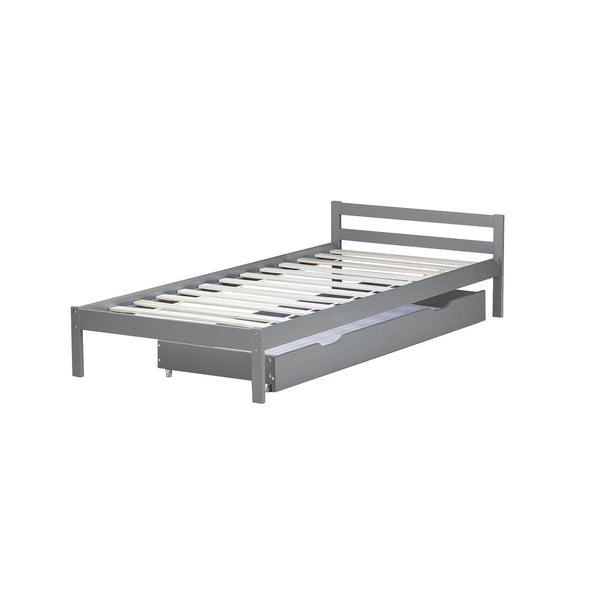 Bettkasten Schubladen mit Rollen 173x63x16cm Grau