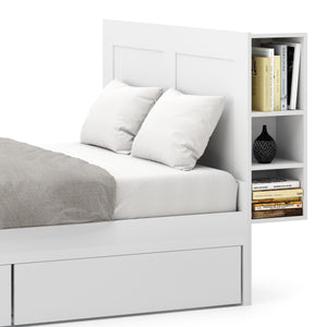 Bettkopfteil mit Stauraum 140 cm weiss