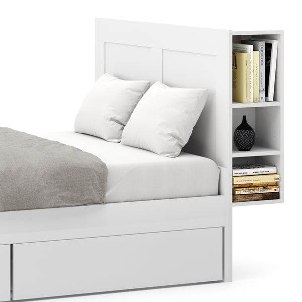 Bettkopfteil mit Stauraum 140 cm weiss