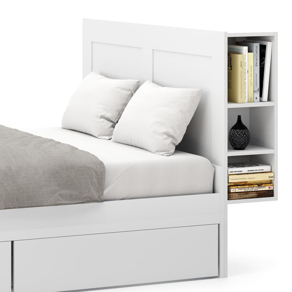 Bettkopfteil mit Stauraum 160 cm weiss