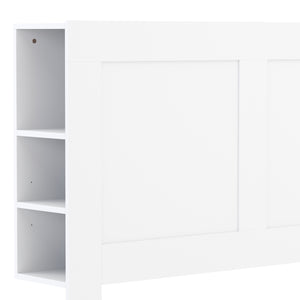 Bettkopfteil mit Stauraum 160 cm weiss