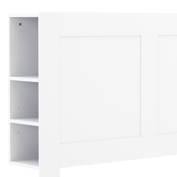 Bettkopfteil mit Stauraum 160 cm weiss