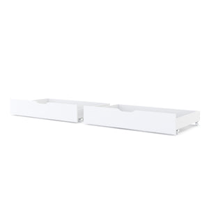 Bettschublade mit Rollen 2er Set 94 x 62 x 20 cm weiss
