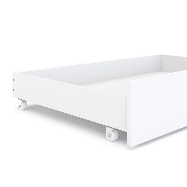 Bettschublade mit Rollen 2er Set 94 x 62 x 20 cm weiss