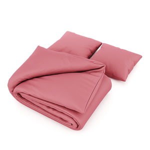 Bettwäsche 3-teilig 65 x 65 cm + 200 x 210 cm altrosa