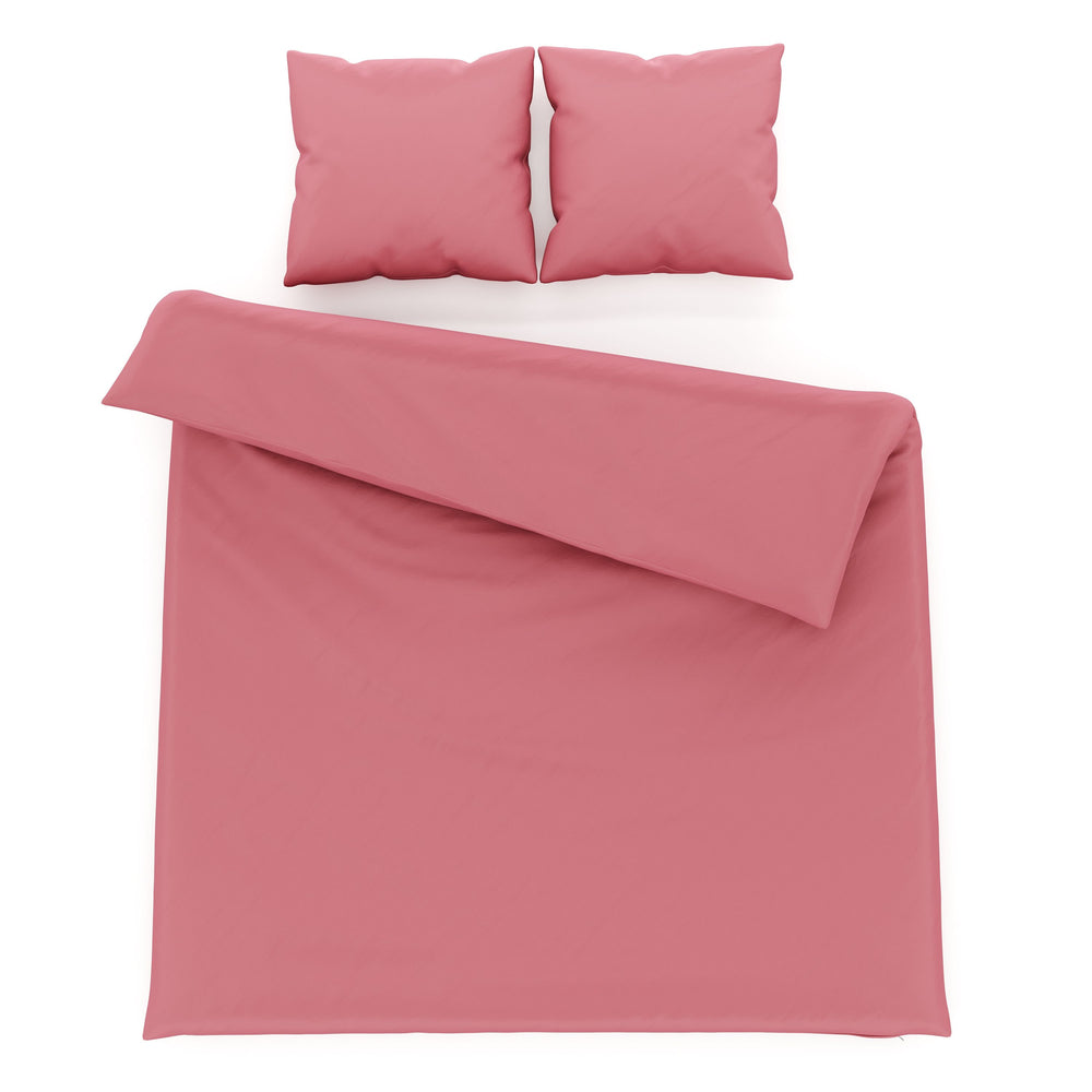 Set biancheria da letto 3 pezzi 65 x 65 cm + 200 x 210 cm rosa antico