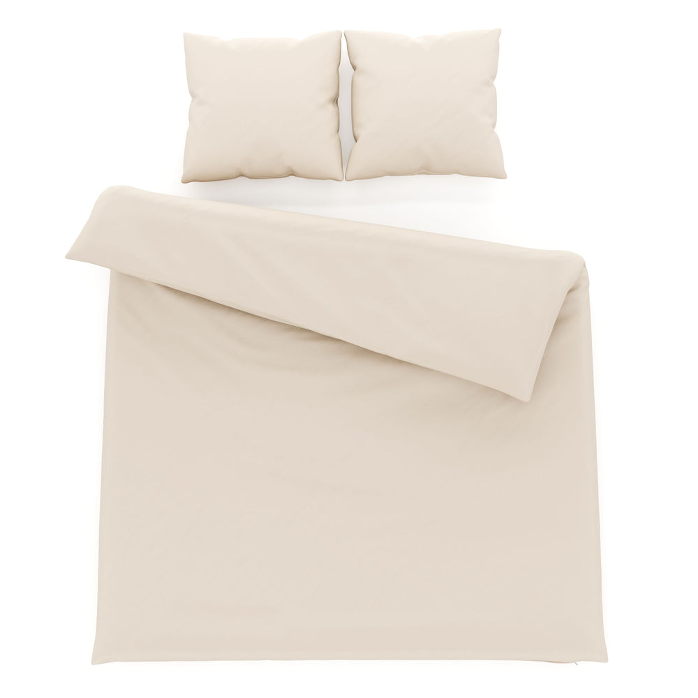 Set biancheria da letto 3 pezzi 65 x 65 cm + 200 x 210 cm beige