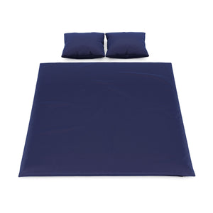 Bettwäsche 3-teilig 65 x 65 cm + 200 x 210 cm dunkelblau