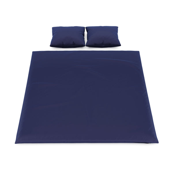 Bettwäsche 3-teilig 65 x 65 cm + 200 x 210 cm dunkelblau