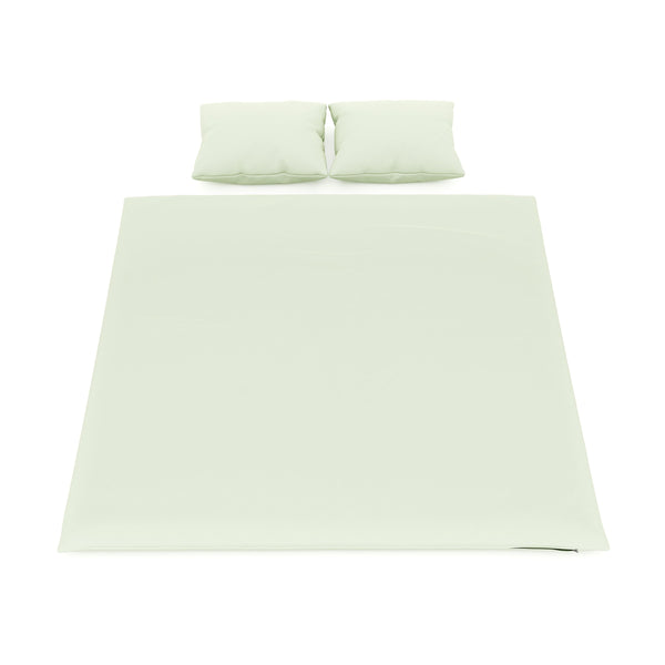 Bettwäsche 3-teilig 65 x 65 cm + 200 x 210 cm lindengrün