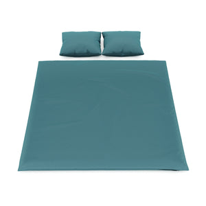 Bettwäsche 3-teilig 65 x 65 cm + 200 x 210 cm petrol