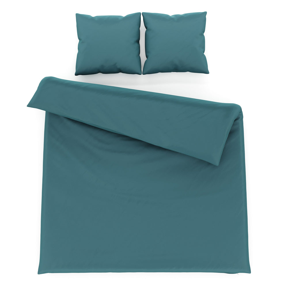 Set biancheria da letto 3 pezzi 65 x 65 cm + 200 x 210 cm petrolio