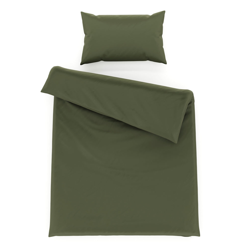 Set biancheria da letto 65 x 100 cm + 160 x 210 cm oliva