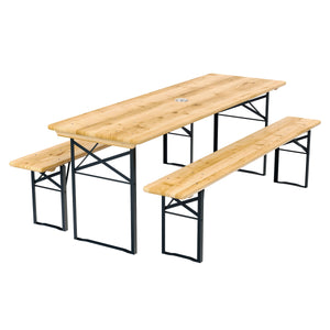 Festbank Bierzeltgarnitur 177 x 46/23 cm mit Schirmloch