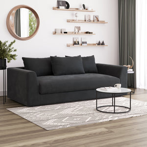 Sofa Samt ABBY 2-Sitzer anthrazit