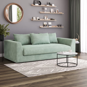 Sofa Samt ABBY 2-Sitzer hellgrün