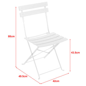 Bistro Set Caprile 3-tlg. Weiss