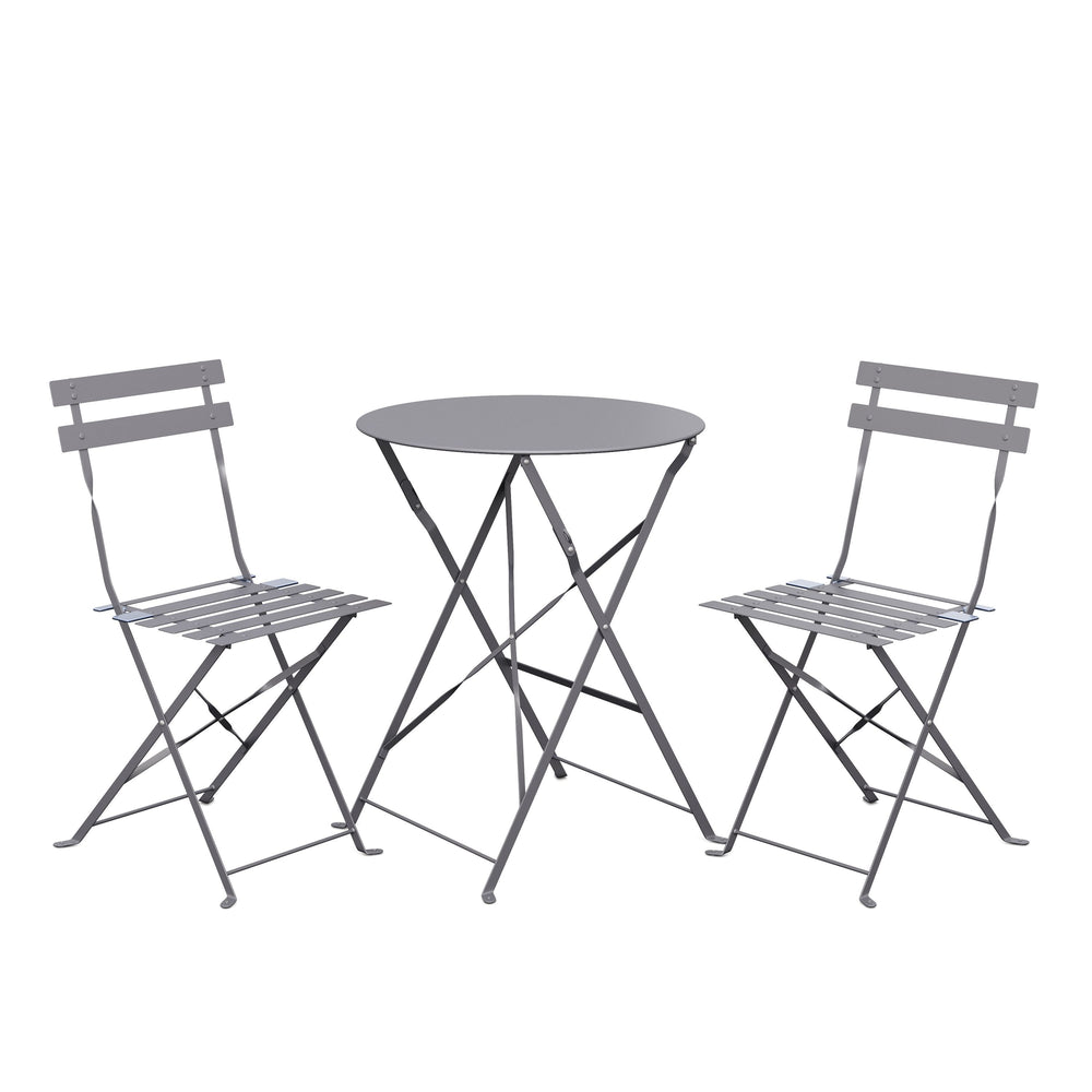 Set da bistrot 3 pezzi, grigio